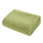 Solid Jacquard Dot Soft Flannel Blankets For Winter Bedsheet / Sofa Throws